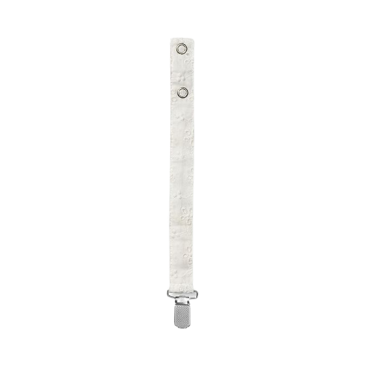 Lalaby Cotton Pacifier Clip - Broderie Anglaise