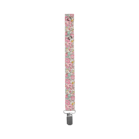 Lalaby cotton pacifier clip – Pink Betsy