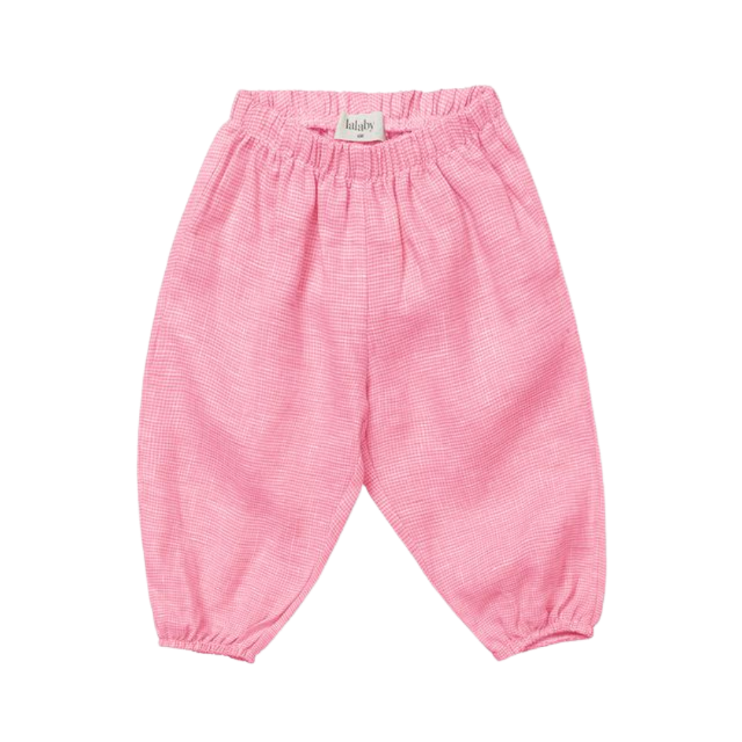 Lalaby katoenen baby broekje Pixie – Raspberry