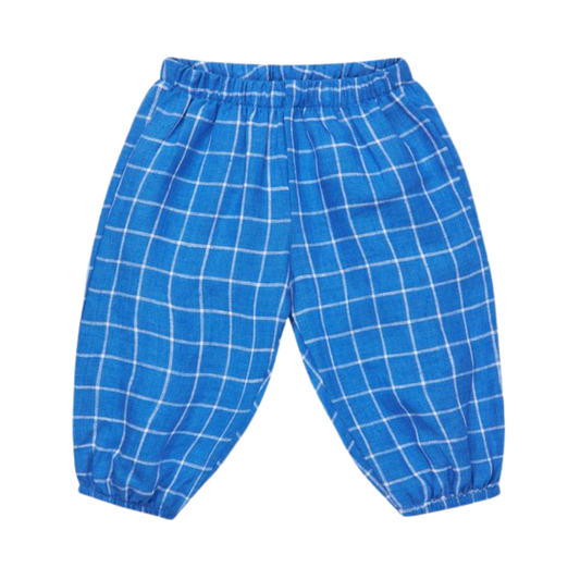 Lalaby linnen/katoenen baby broekje Pixi – Art Blue