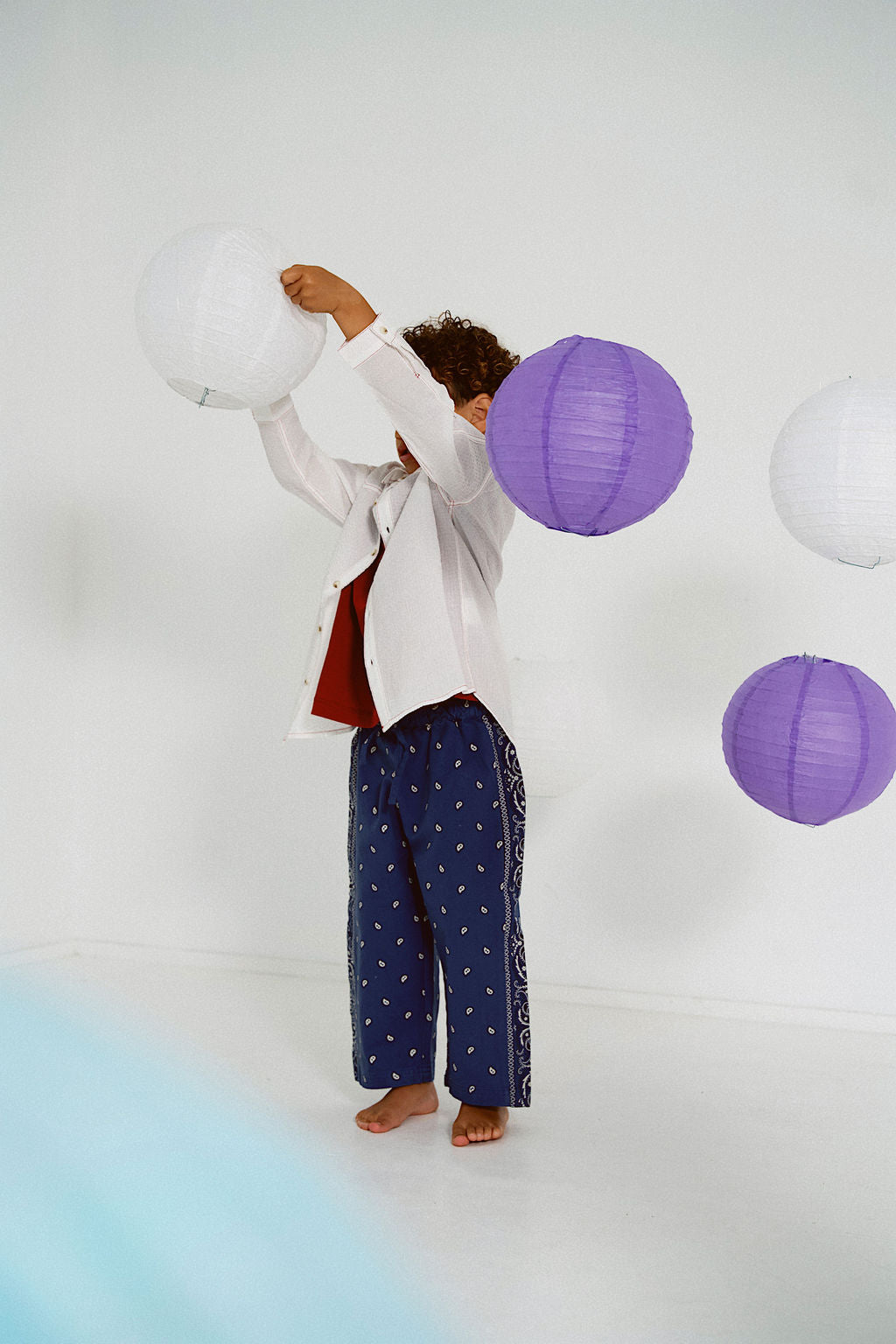 Rory George katoenen bandana broekje - Indigo