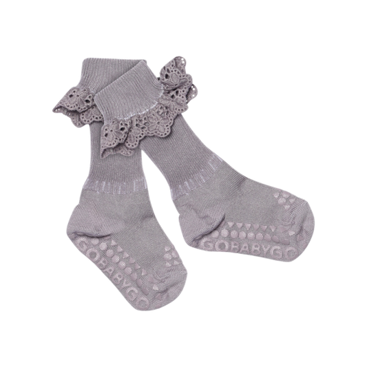 MP Denmark anti-slip sokjes kant - Lavender Grey