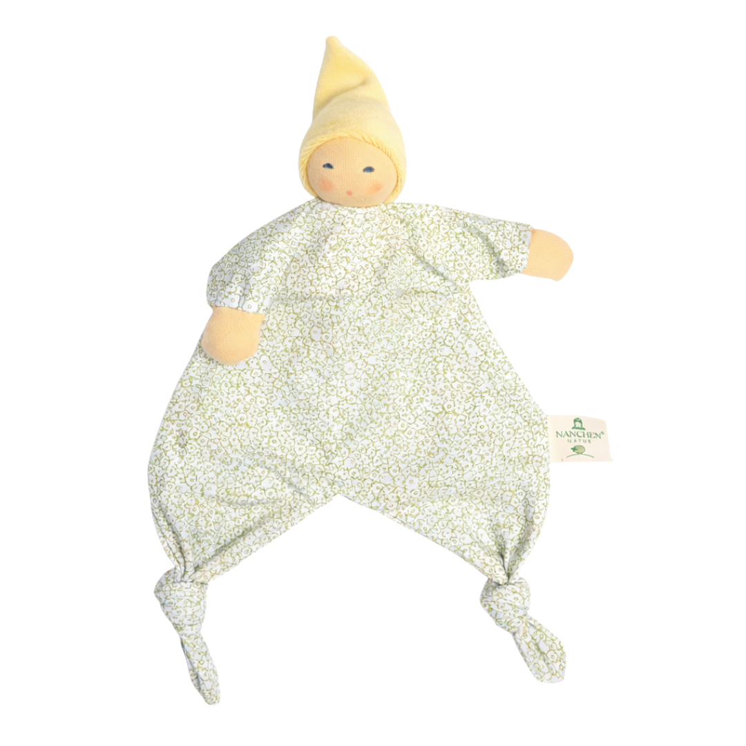 Nänchen Natur gebloemd knuffeldoekje - Buttergelb