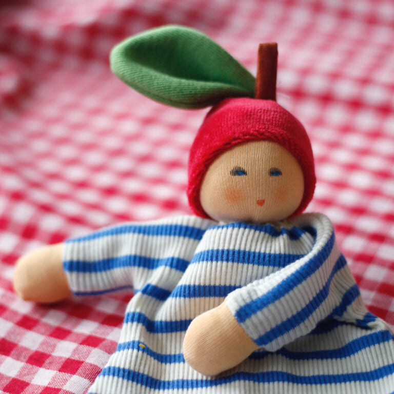 Nänchen Natural comforter blue striped - Kleiner Apfel