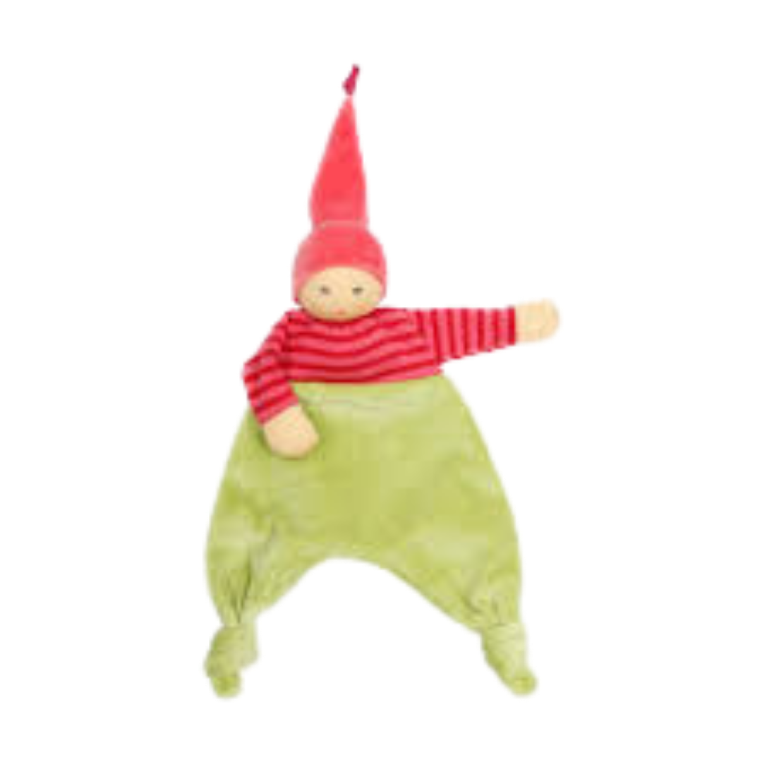 Nänchen Natur knuffeldoekje – Rosa / Grün