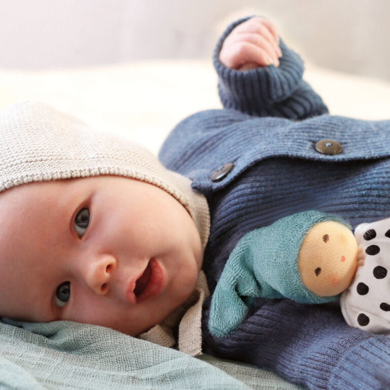 Nänchen Natur knuffeldoekje stippen – Salbei