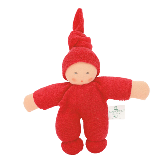 Nänchen Natur knuffelpopje Pimpel - Kirschrot