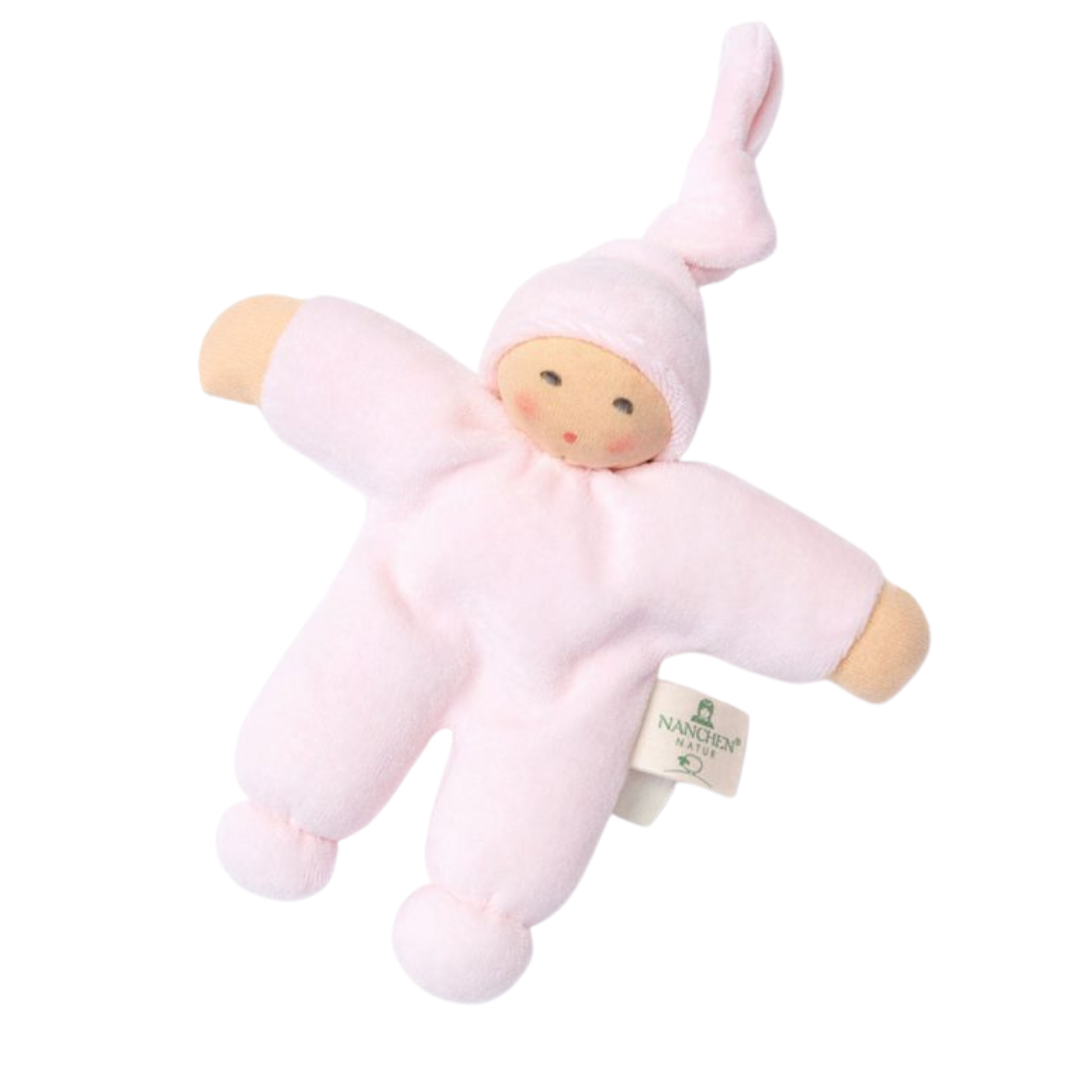 Nänchen Natur knuffelpopje Pimpel - Pastellrosa