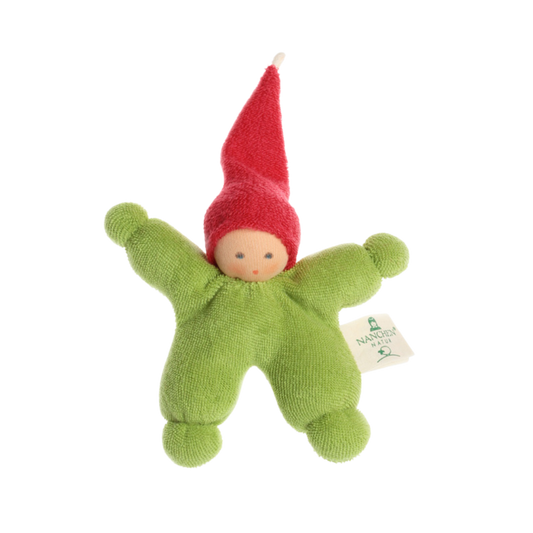 Nänchen Natur knuffelpopje Wichtel - Grün