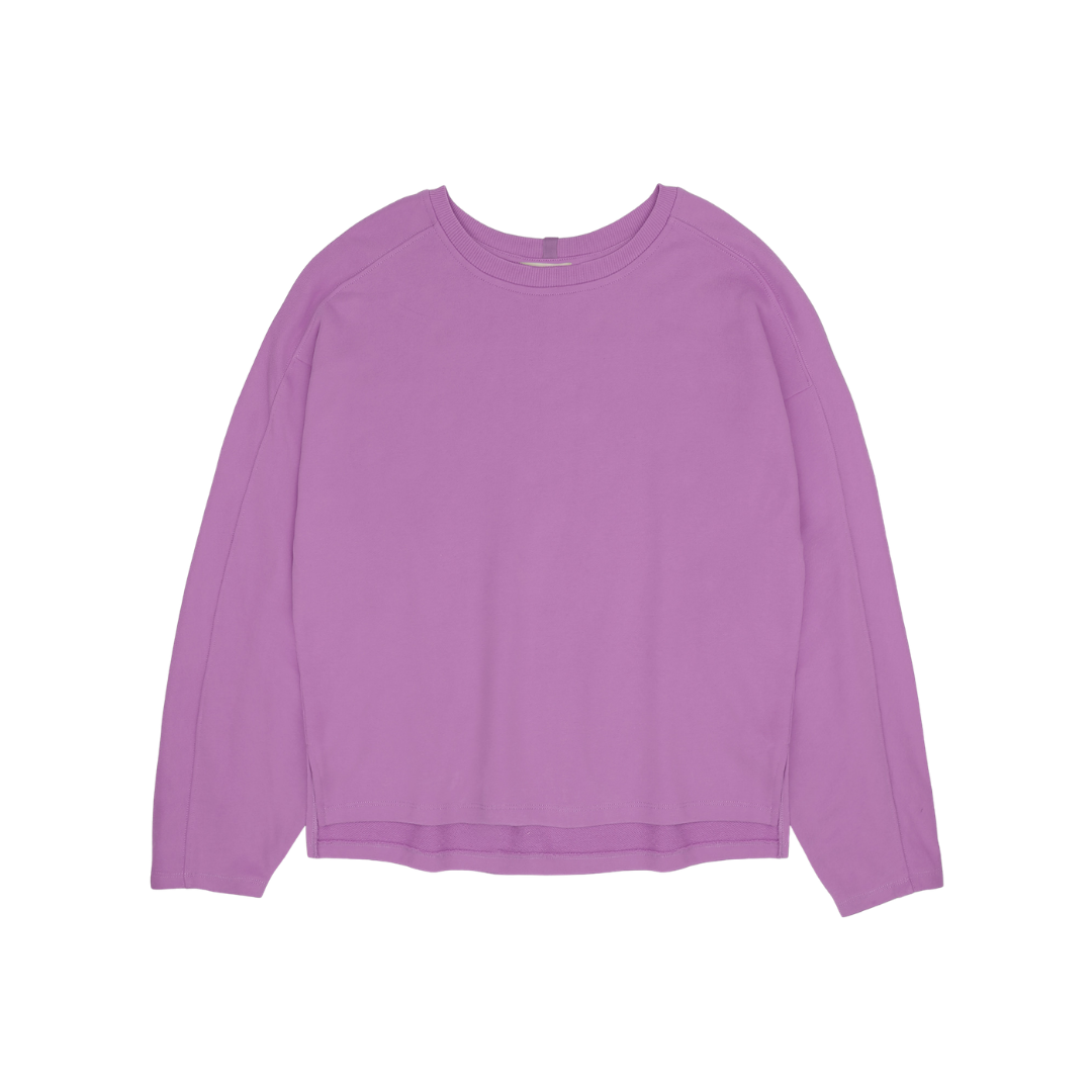 PHAE Grobstrickpullover aus Bio-Baumwolle für Damen – Leuchtendes Lila