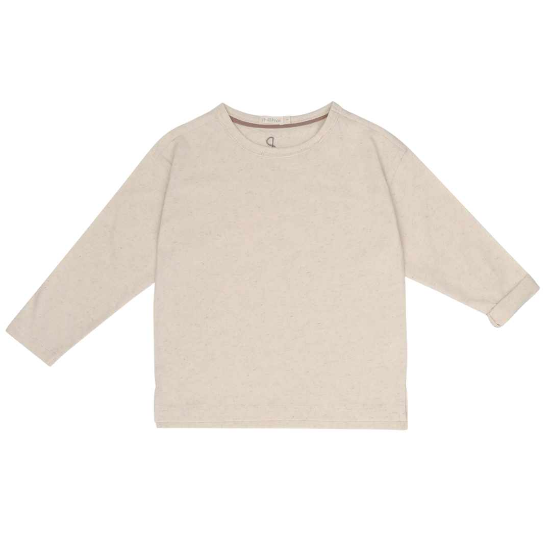 Phil & Phae oversized longsleeve tee linnenmix - Naturel
