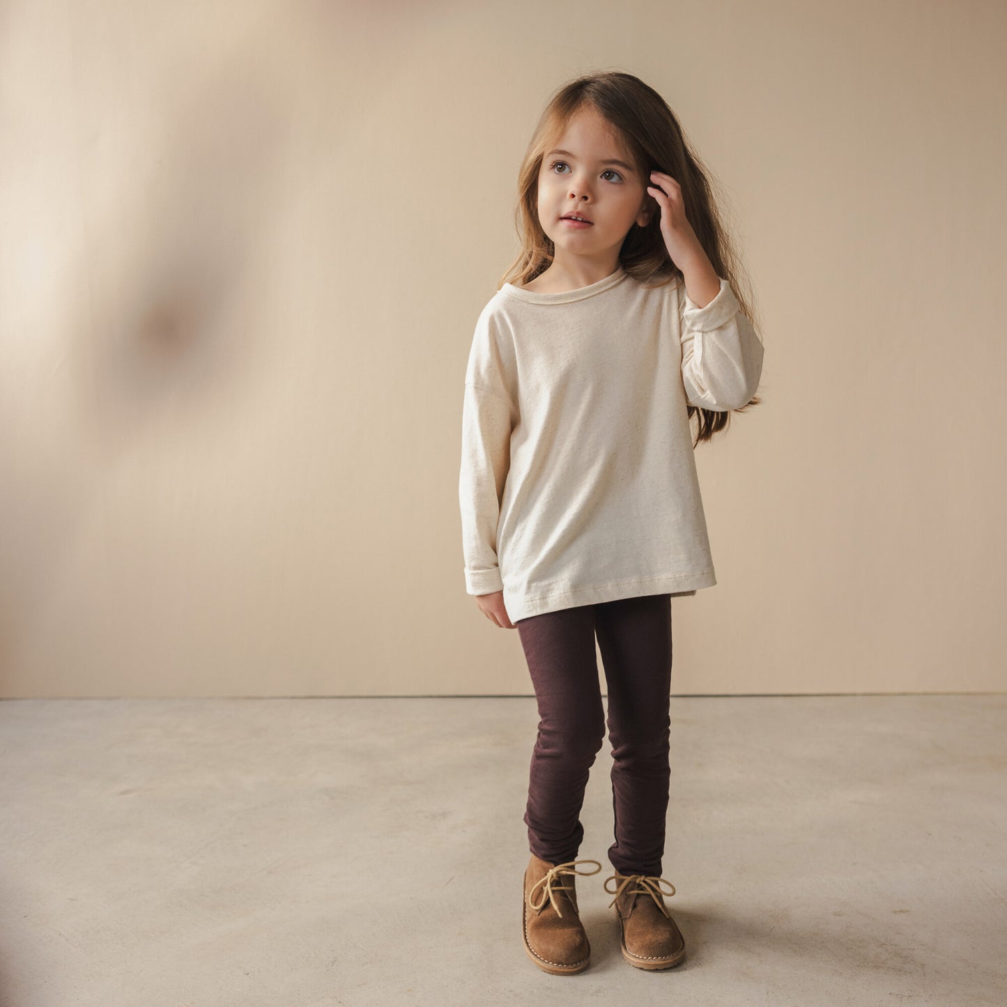 Phil & Phae oversized longsleeve tee linnenmix - Naturel