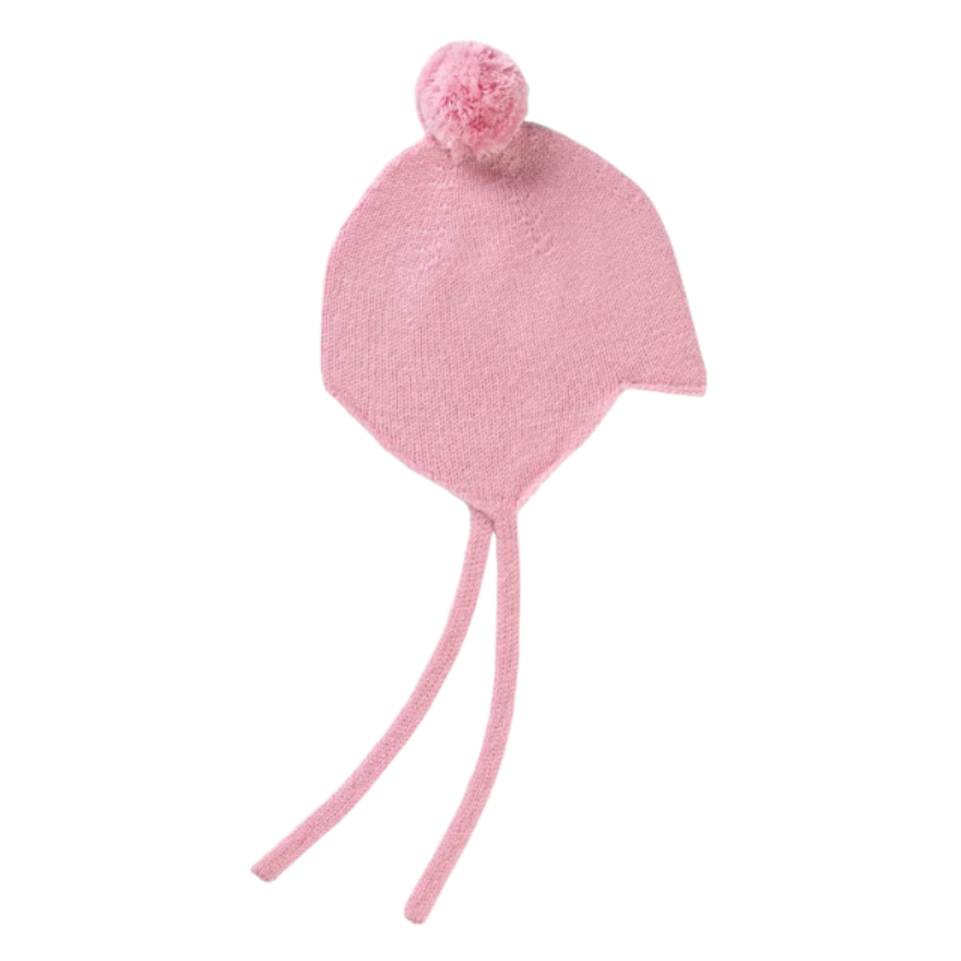 Rosie Sugden kasjmier strikmutsje met pom-pom - Lilly