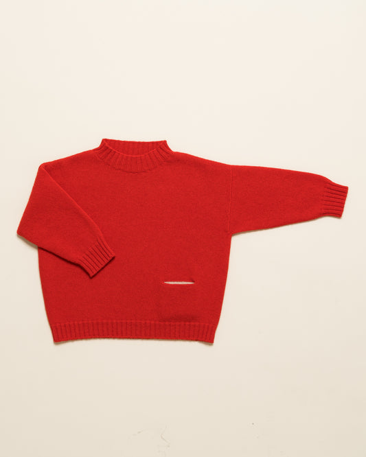 Hvid sweater Kasper - Poppy Red