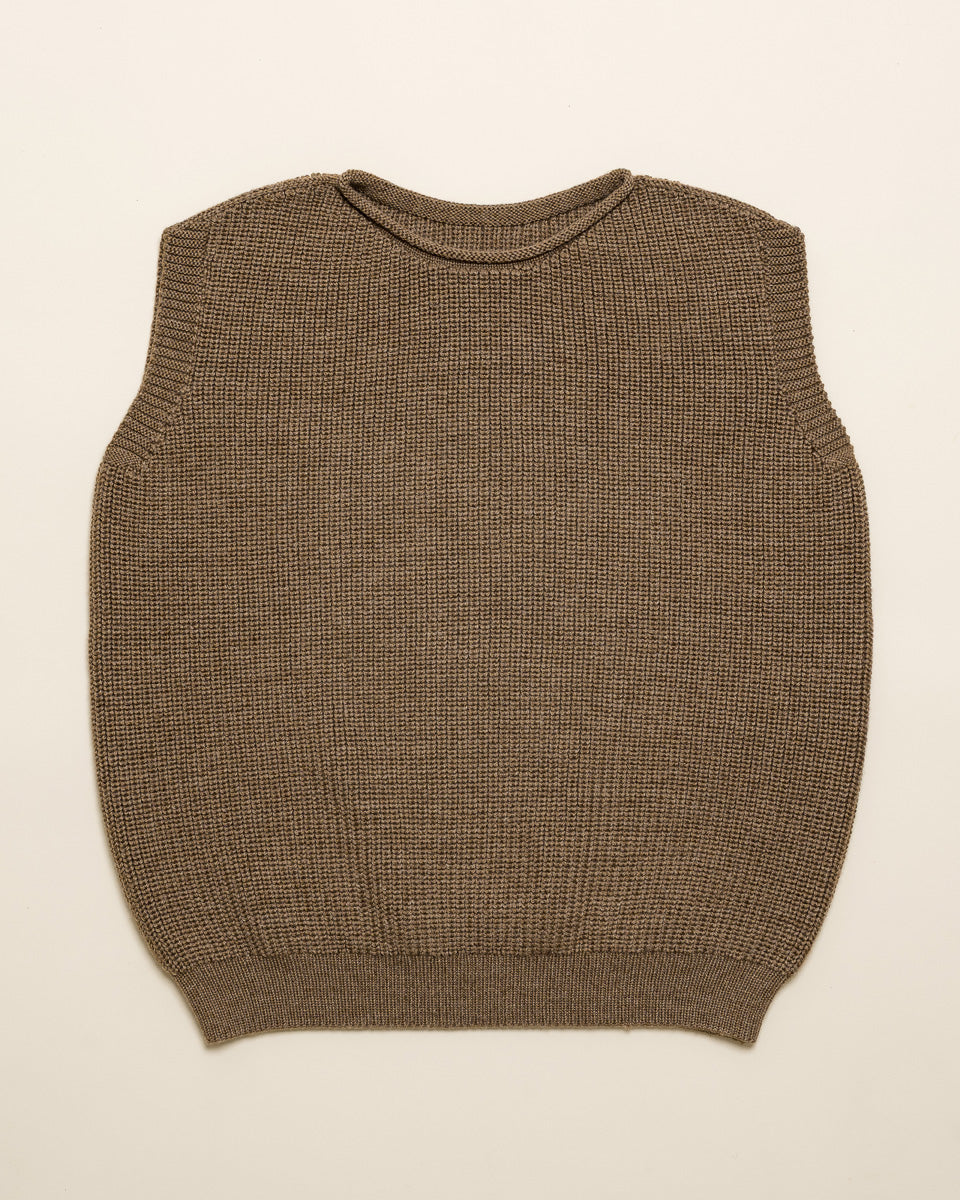 Hvid vest Harvey kids - Mocha