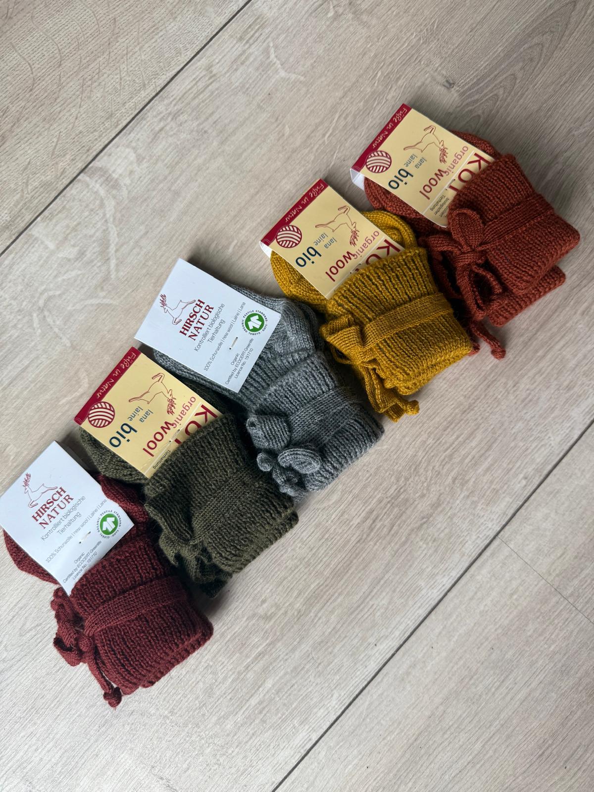 Hirsch Natur Strickschühchen - Henna