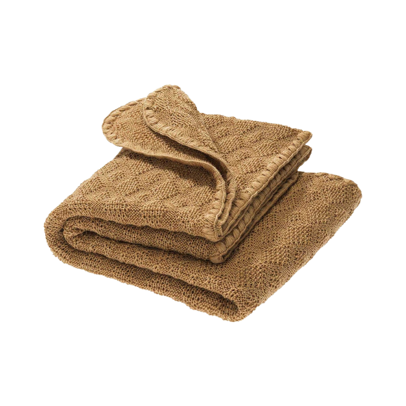 Disana Babydecke aus Wolle – Karamell